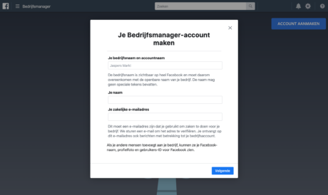 facebook account aanmaken