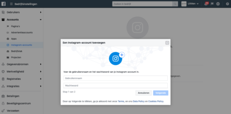 instagram account toevoegen aan bedrijfsmanager