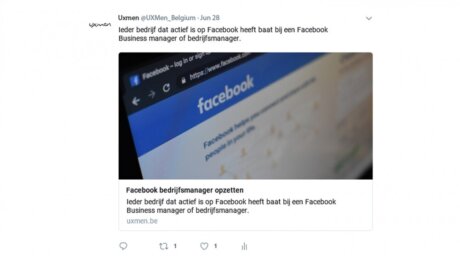 voorbeeld van twittercard metadata