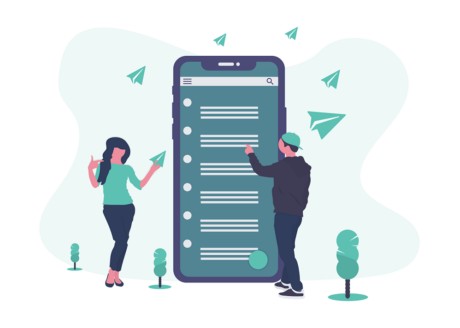 smartphone met emailcampagne