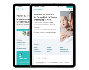 website van groeipakket op ipad